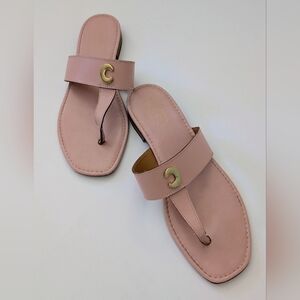 Coach And Four Farran Pink Leather Sandals